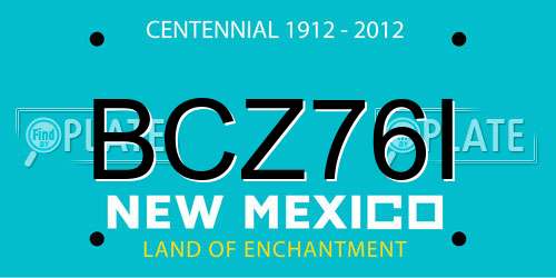 BCZ76I New Mexico License Plate