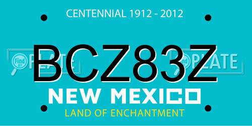 BCZ83Z New Mexico License Plate