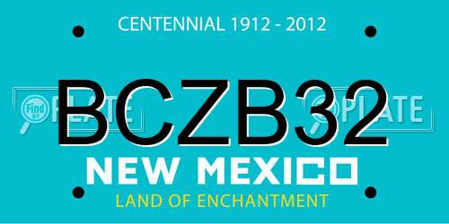 BCZB32 New Mexico License Plate