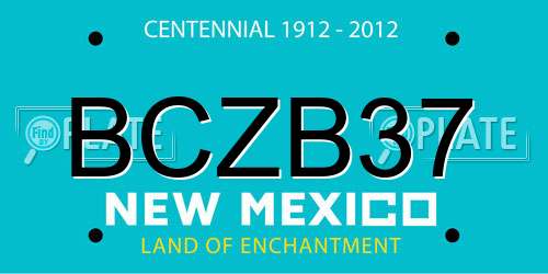 BCZB37 New Mexico License Plate