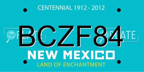 BCZF84 New Mexico License Plate
