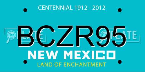 BCZR95 New Mexico License Plate