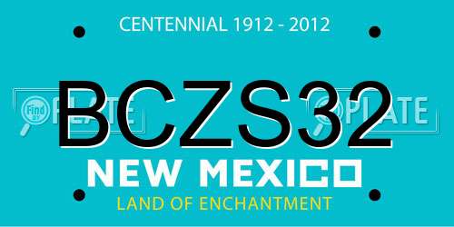 BCZS32 New Mexico License Plate