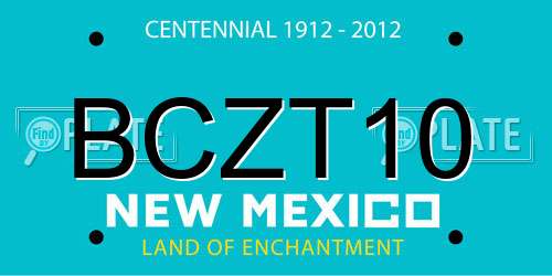 BCZT10 New Mexico License Plate