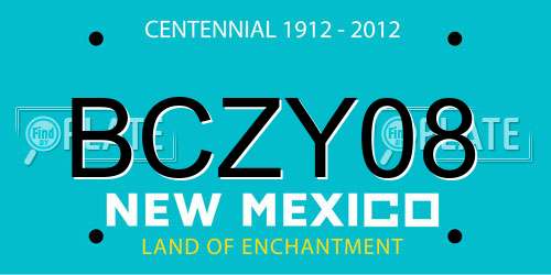 BCZY08 New Mexico License Plate