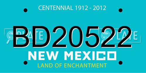 BD20522 New Mexico License Plate