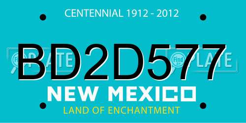 BD2D577 New Mexico License Plate