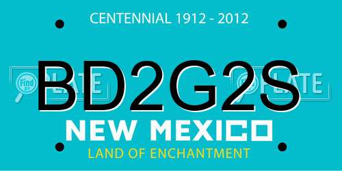BD2G2S New Mexico License Plate