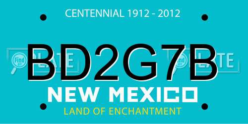 BD2G7B New Mexico License Plate