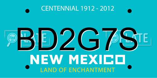 BD2G7S New Mexico License Plate