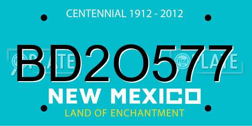 BD2O577 New Mexico License Plate