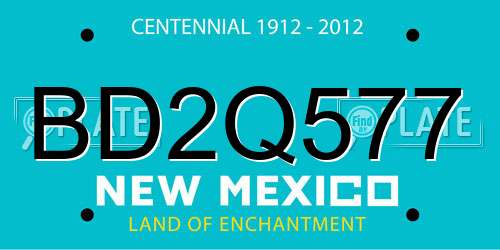 BD2Q577 New Mexico License Plate