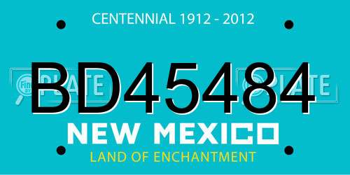 BD45484 New Mexico License Plate