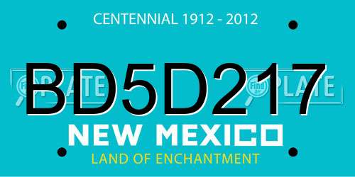 BD5D217 New Mexico License Plate