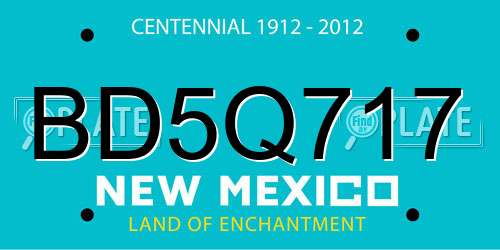 BD5Q717 New Mexico License Plate