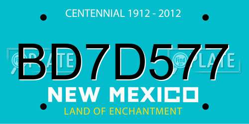 BD7D577 New Mexico License Plate