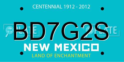 BD7G2S New Mexico License Plate