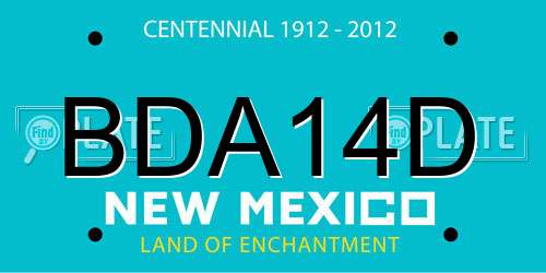 BDA14D New Mexico License Plate