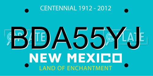 BDA55YJ New Mexico License Plate