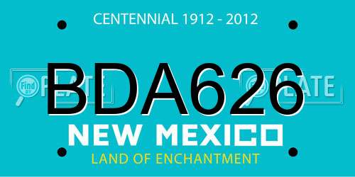 BDA626 New Mexico License Plate