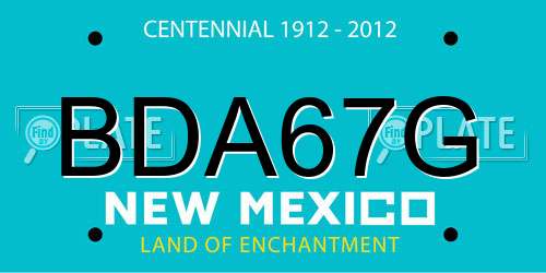 BDA67G New Mexico License Plate