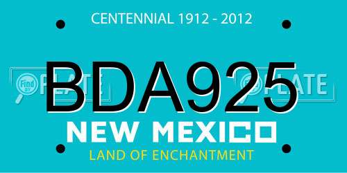 BDA925 New Mexico License Plate