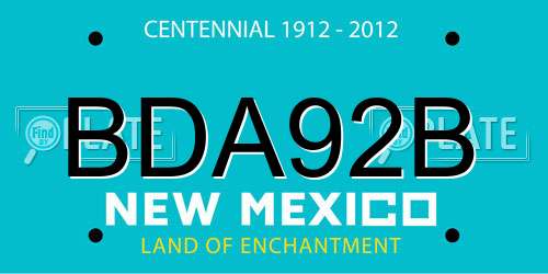 BDA92B New Mexico License Plate