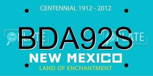 BDA92S New Mexico License Plate