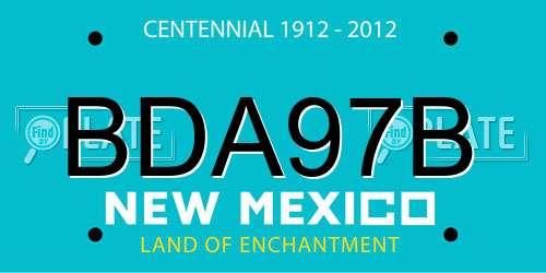 BDA97B New Mexico License Plate