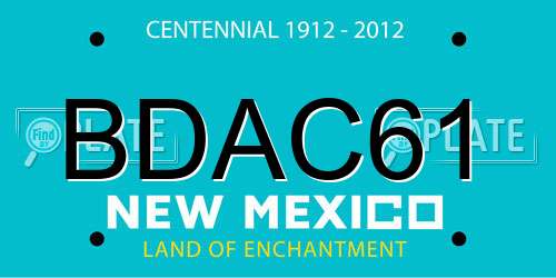 BDAC61 New Mexico License Plate