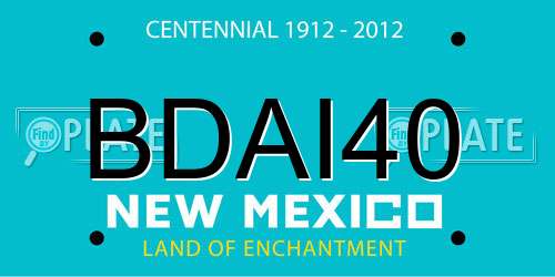 BDAI40 New Mexico License Plate