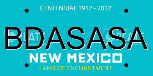 BDASASA New Mexico License Plate