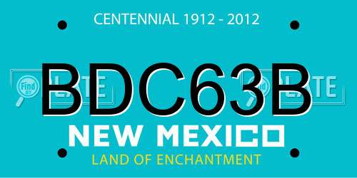 BDC63B New Mexico License Plate