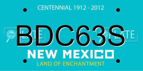 BDC63S New Mexico License Plate