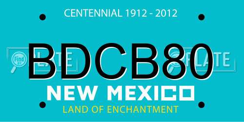 BDCB80 New Mexico License Plate