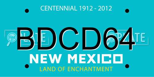 BDCD64 New Mexico License Plate