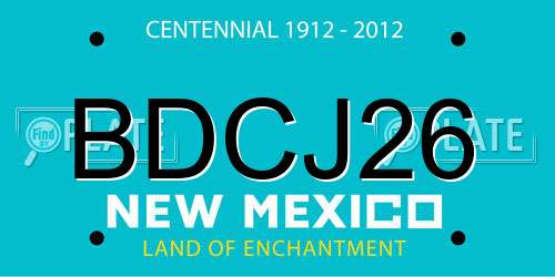 BDCJ26 New Mexico License Plate