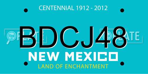 BDCJ48 New Mexico License Plate
