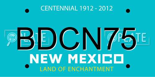 BDCN75 New Mexico License Plate