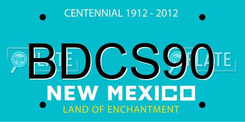 BDCS90 New Mexico License Plate