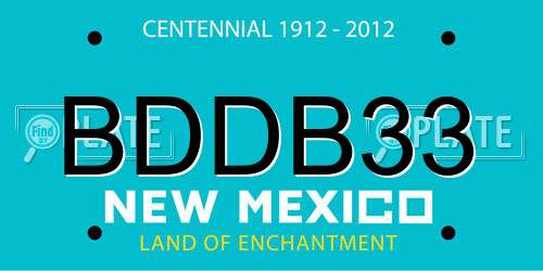 BDDB33 New Mexico License Plate