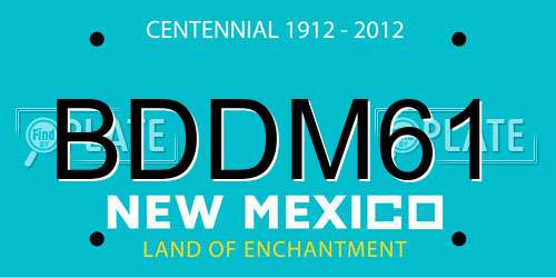 BDDM61 New Mexico License Plate