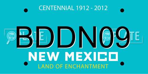 BDDN09 New Mexico License Plate