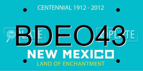 BDEO43 New Mexico License Plate