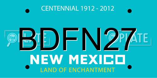 BDFN27 New Mexico License Plate