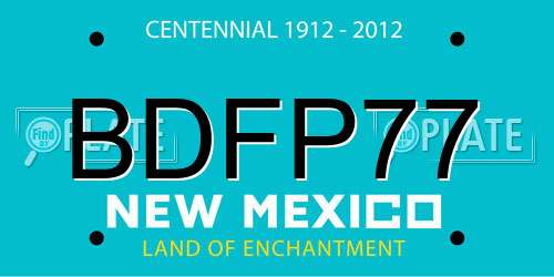 BDFP77 New Mexico License Plate