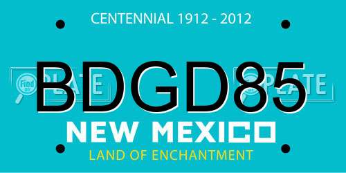 BDGD85 New Mexico License Plate