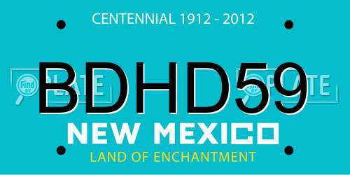 BDHD59 New Mexico License Plate
