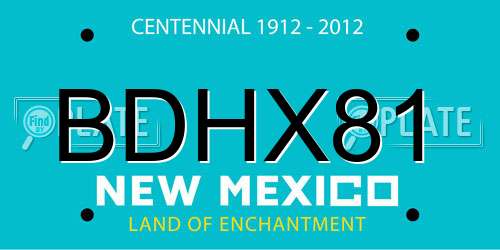 BDHX81 New Mexico License Plate
