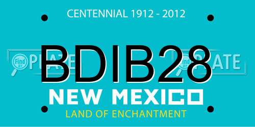 BDIB28 New Mexico License Plate